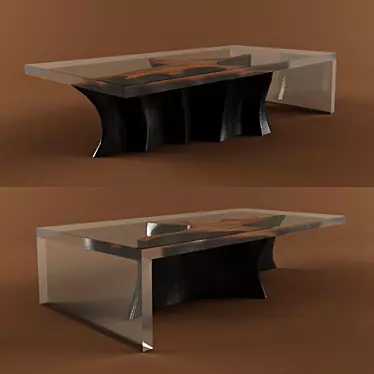 Rustic Elegance: Hudson Ironwood Coffee Table 3D model image 1 