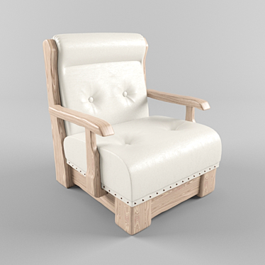 Rustic Country Style Armchair 3D model image 1 