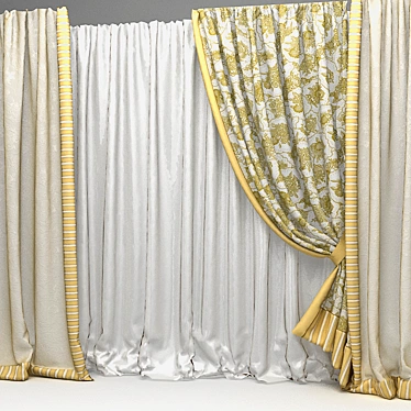 Elegant Drapes for Your Home 3D model image 1 