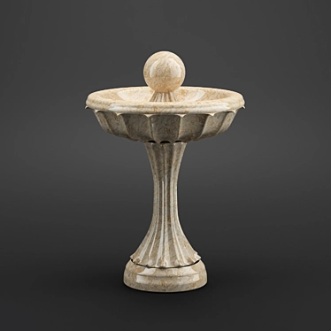 Elegant Marble Fountain 3D model image 1 