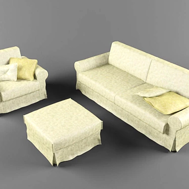 Elegant Comfort: Jab Furniture Laura 3D model image 1 