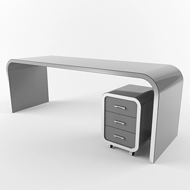 Minimalist Office Table 3D model image 1 