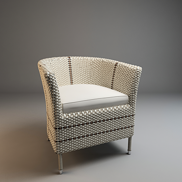 Modern Texture Armchair 3D model image 1 