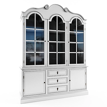 Elegant Ivory Wardrobe 3D model image 1 