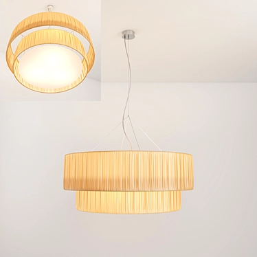Custom Large Fabric Hanging Lamp 3D model image 1 
