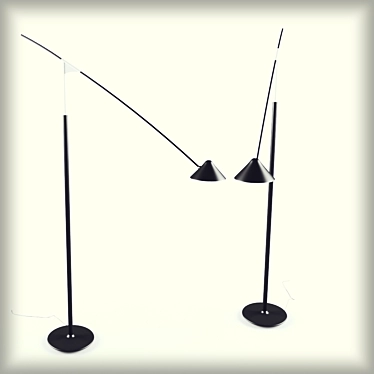 Elegant Floor Lamp 3D model image 1 