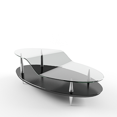 Elegant Modern Console Table 3D model image 1 