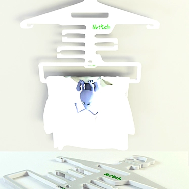 Sleek Skitch Hanger 3D model image 1 