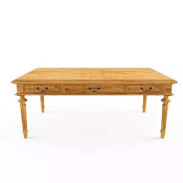 Elegant Wooden Table 3D model image 1 