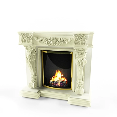 Classic Gaudi Decor Fireplace 3D model image 1 