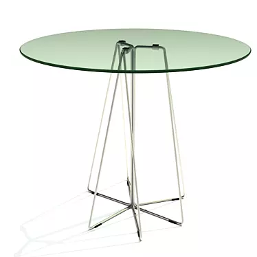 Sleek Glass Table 3D model image 1 