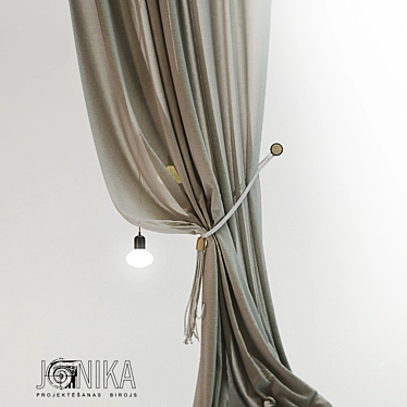 Elegant Drapery Collection: Jonika 3D model image 1 