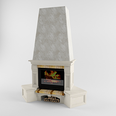 Elegant Colbert-Supra Fireplace 3D model image 1 