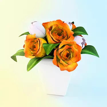 Blossoming Beauty: Exquisite Bouquet 3D model image 1 