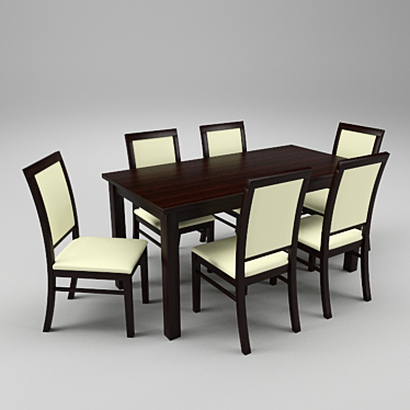  Halmar SYLWEK 1 Chair & ERNEST 160\200 Table 3D model image 1 