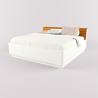 Elegant Hulsta Bed 3D model image 1 