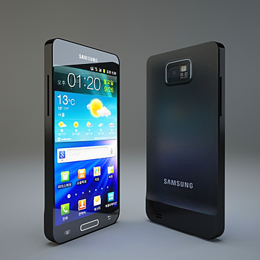 Sleek Samsung Galaxy S2: Low Poly 3D model image 1 