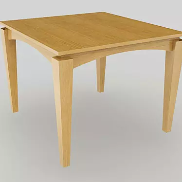 Porada Tablo: Italian Cherry Wood Lacquered Modern Table 3D model image 1 
