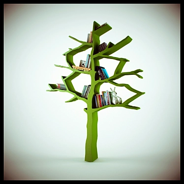 Shoh's Tree Bookshelf: Unique & Stylish 3D model image 1 