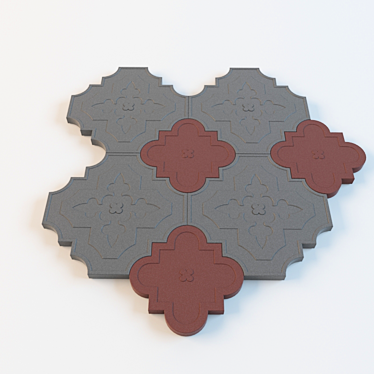 Artistic Paving Block Design 3D model image 1 