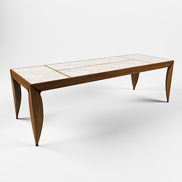 Modern Folding Dining Table 3D model image 1 
