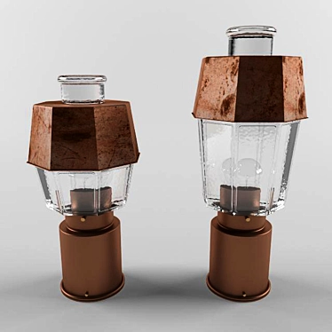 Copper Post Light: BOOM Illuminate 3D model image 1 