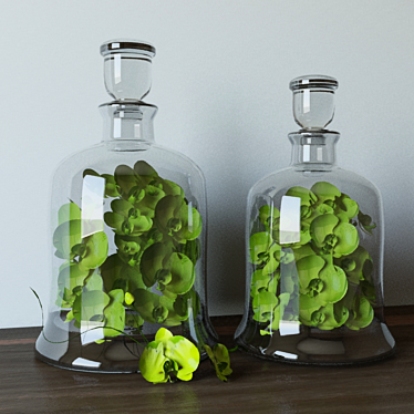 Decanters with Greens