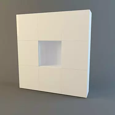 Versatile Storage Combo with Doors 3D model image 1 