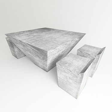 Minimalist Dining Table 3D model image 1 