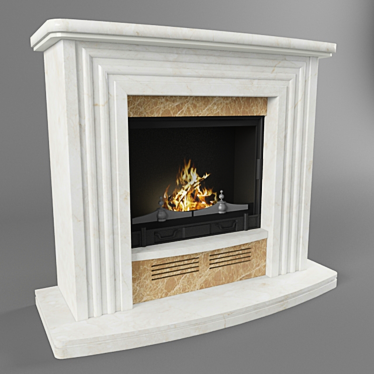 Timeless Charm: Classic Fireplace 3D model image 1 