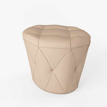 Cattelan Italia Velvet Pinko Pouf 3D model image 1 