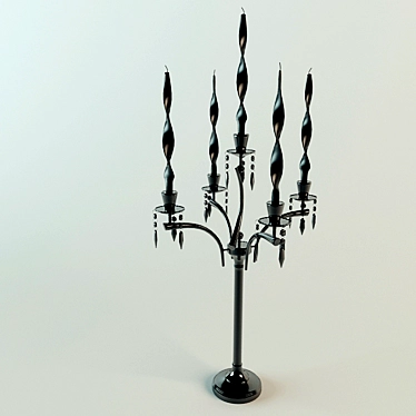 Elegant Mystery Candle Holder 3D model image 1 