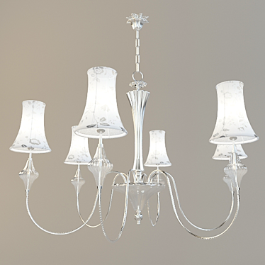 Elegant Crystal Chandelier 3D model image 1 