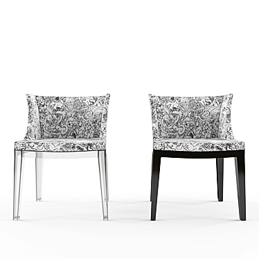 Feminine Elegance: Kartell Mademoiselle Chairs 3D model image 1 