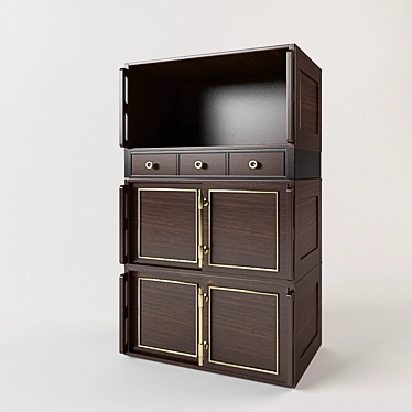 Elegant Vray Wardrobe 3D model image 1 