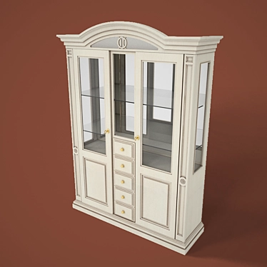 Elegant Ivory Display Cabinet: Nabucco 3D model image 1 