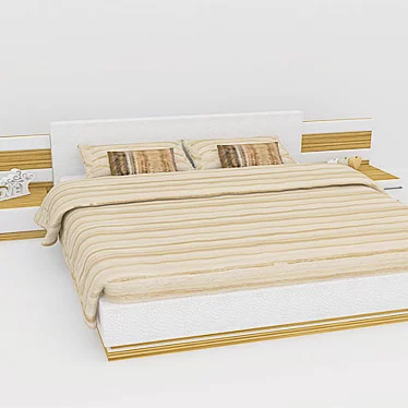 Luxury Vogue Bed 3D model image 1 