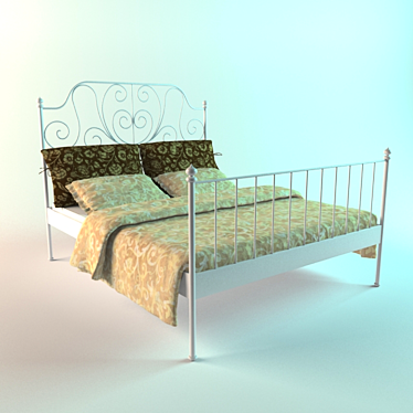IKEA Leirvik Bed - 160x200, Vray Materials, Texture Included 3D model image 1 