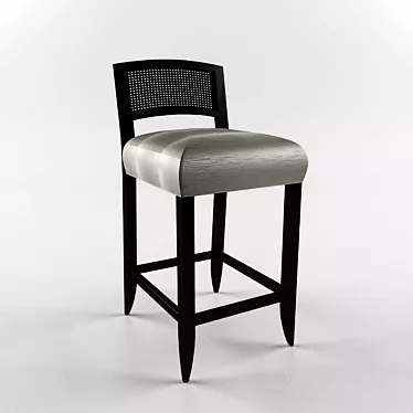 Sleek Modern Bar Stool 3D model image 1 