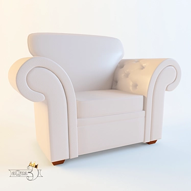 Milford: Compact & Stylish Sofa 3D model image 1 