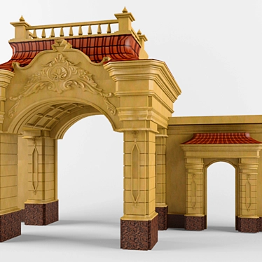 Eternal Elegance: Stone Arch 3D model image 1 