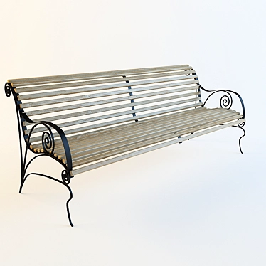 Polygon Bench 3D model image 1 