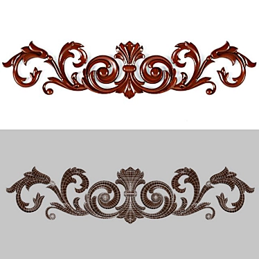 Translation of description: Carved wooden decoration

Exquisite Woodcarved Decor 3D model image 1 