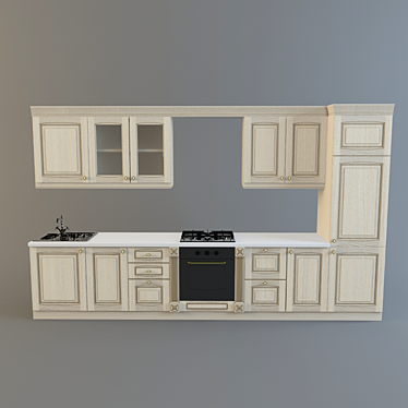 Authentic Positano Kitchen 3D model image 1 