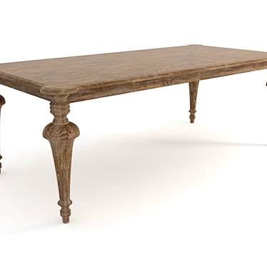 Vintage Milton Dining Table 3D model image 1 