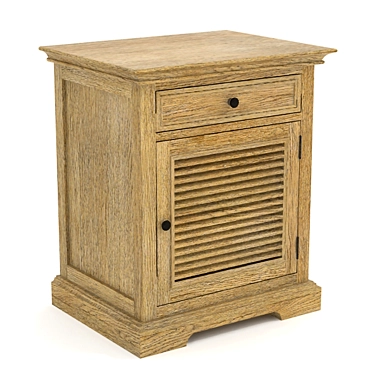 Vintage-inspired Shutter Accent Table 3D model image 1 