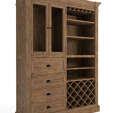  Rustic Elegance Vinter's Cabinet 3D model image 1 