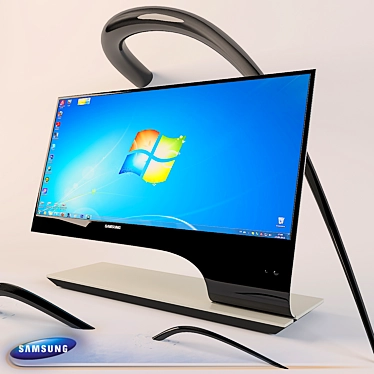 Sleek 3D Display: Samsung T27A950 3D model image 1 