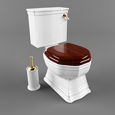 Azzurra Giunone Toilet with Plunger 3D model image 1 