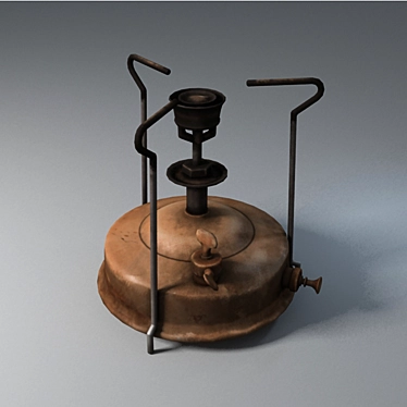 Lowpoly Kerosene Stove 3D model image 1 